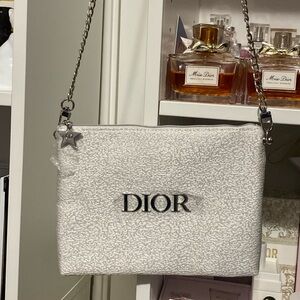 Dior Beauty Silver Metallic Pouch
